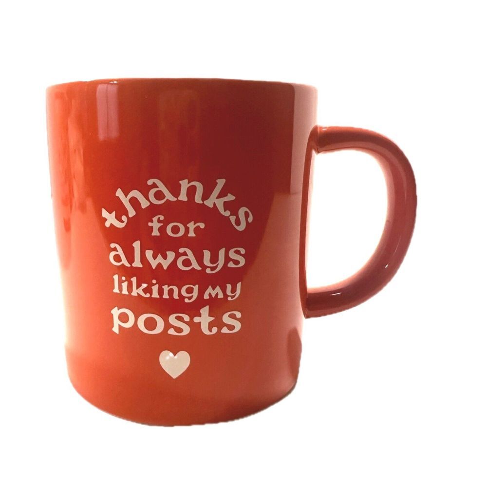 Parker Lane - "Thanks For Always Liking My Posts ❤" (15oz) Red Coffee Mug